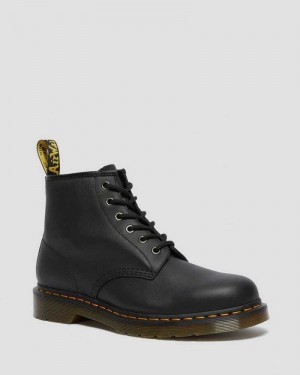 Dr Martens 101 Leather Ankle Boots Black | 54AYVJTQX