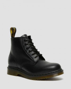 Dr Martens 101 Smooth Leather Ankle Boots Black | 13ESOYZNK