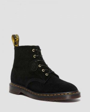 Dr Martens 101 Suede Ankle Boots Black | 35TRVZDSU