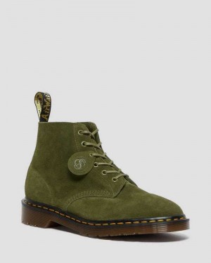 Dr Martens 101 Suede Ankle Boots Green | 19ZLMOKBE