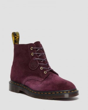 Dr Martens 101 Suede Ankle Boots Purple | 60ZEAQXTK