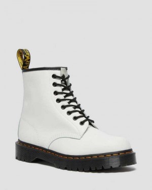 Dr Martens 1460 Bex Smooth Leather Platform Boots White | 19GMECVTB