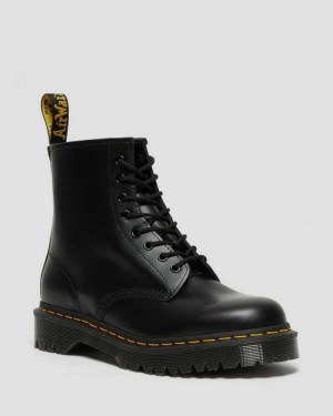 Dr Martens 1460 Bex Smooth Leather Platform Boots Black | 04QTSEWUY