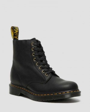 Dr Martens 1460 Pascal Ambassador Leather Lace Up Boots Black | 23YOUBGWX