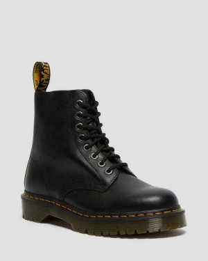 Dr Martens 1460 Pascal Bex Pisa Leather Lace Up Boots Black | 14XRUYEKD