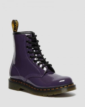 Dr Martens 1460 Patent Leather Lace Up Boots Blackcurrant Patent Lamper | 17FLMCODS