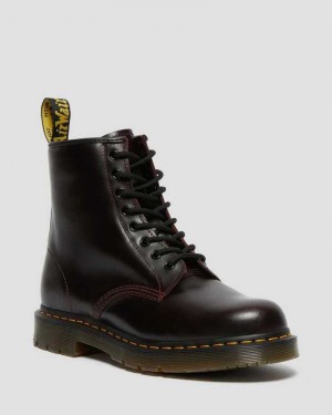 Dr Martens 1460 Slip Resistant Atlas Leather Lace Up Boots Burgundy | 38ACLUDPO