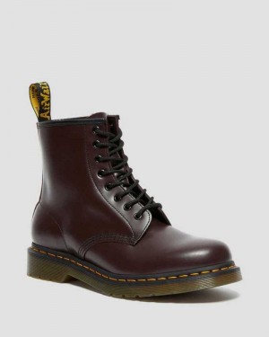 Dr Martens 1460 Smooth Leather Lace Up Boots Burgundy | 06JQWYPRV