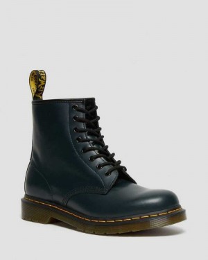 Dr Martens 1460 Smooth Leather Lace Up Boots Navy | 87QXTMULG