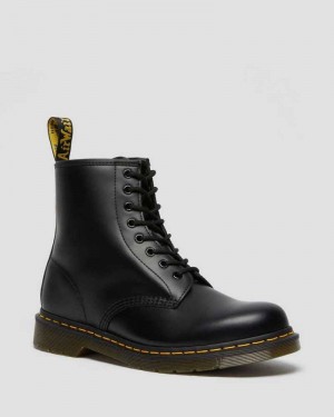 Dr Martens 1460 Smooth Leather Lace Up Boots Black | 65MDJTIUK