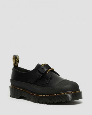 Dr Martens 1461 Bex Tech Smooth Leather Oxford Shoes Black | 17AUECSBY