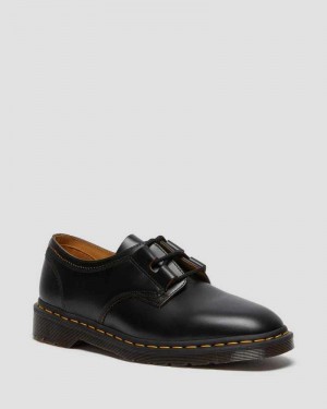 Dr Martens 1461 Ghillie Leather Oxford Shoes Black | 19OAVJUYG