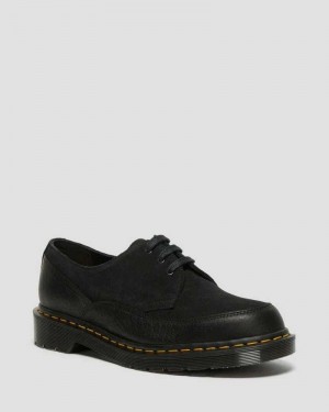 Dr Martens 1461 Guard Leather Lace Up Boots Black | 69PVXCFSD