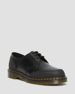 Dr Martens 1461 Guard Panel Leather Oxford Shoes Black | 75NRKLBGY