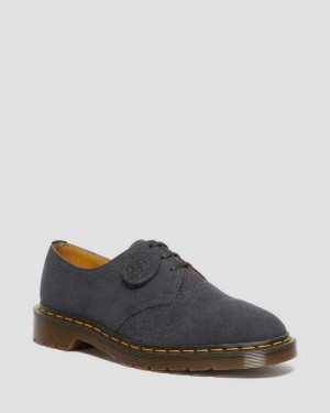 Dr Martens 1461 Nubuck Leather Oxford Shoes Black | 19SXTPFML