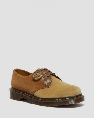 Dr Martens 1461 Suede Oxford Leather Shoes Dark Brown | 26GEANRBH