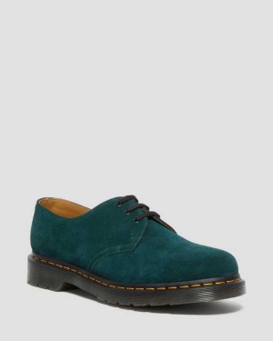 Dr Martens 1461 Suede Oxford Shoes Green | 07UWNZBQY