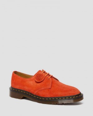 Dr Martens 1461 Suede Oxford Shoes Red | 16CAMIWUO