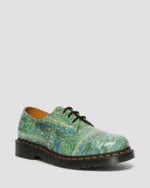 Dr Martens 1461 The National Gallery Monet Oxford Shoes Green | 42ZUKFQDX