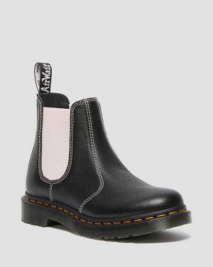 Dr Martens 2976 Contrast Leather Chelsea Boots Black | 60WBNCKTF