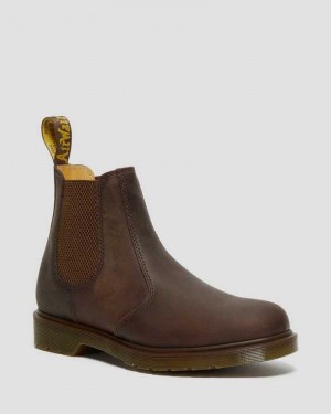 Dr Martens 2976 Crazy Horse Leather Chelsea Boots Brown | 83PMRUZWT