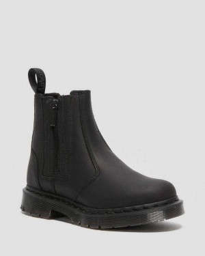 Dr Martens 2976 DM's Wintergrip Zip Chelsea Boots Black | 47HEYBKQL