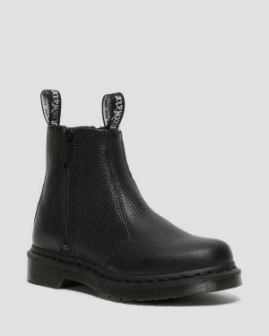 Dr Martens 2976 Leather Zipper Chelsea Boots Black | 23DFONCKV