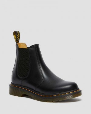 Dr Martens 2976 Smooth Leather Chelsea Boots Black | 03TAORSYV