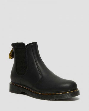 Dr Martens 2976 Warmwair Leather Chelsea Boots Black | 76HIKEYLC