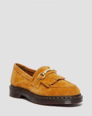 Dr Martens Adrian Snaffle Suede Loafers Brown | 08FKQSUEG