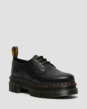 Dr Martens Audrick Nappa Leather Platform Shoes Black | 96SUWTFDR