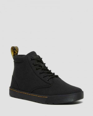 Dr Martens Cairo Canvas Chukka Boots Black | 30QMAELRY