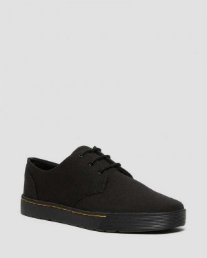 Dr Martens Cairo Low Canvas Shoes Black | 60EWTMDSV