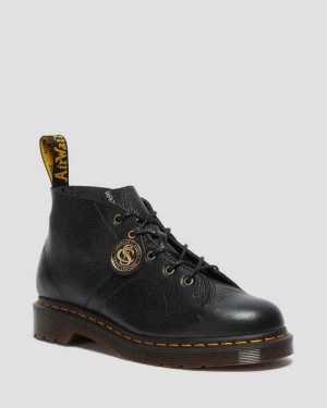 Dr Martens Church Buckingham Leather Monkey Boots Black | 07ZUVKSGR