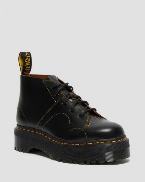 Dr Martens Church Platform Monkey Boots Black | 03MFPVODB