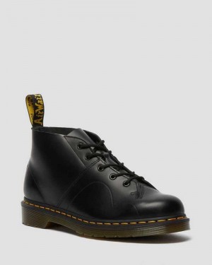 Dr Martens Church Smooth Leather Monkey Boots Black | 53IQFCOKW