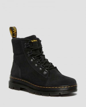 Dr Martens Combs Suede Casual Boots Black | 39HSBVLDA