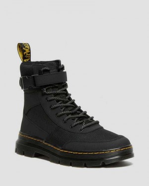 Dr Martens Combs Tech Extra Tough Poly Casual Boots Black | 59WUGLFKS