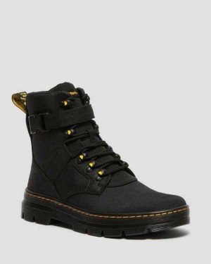 Dr Martens Combs Tech II Poly Casual Boots Black | 65OTRVIJQ