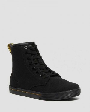 Dr Martens Sheridan Canvas Casual Boots Black | 09PDCYQXR