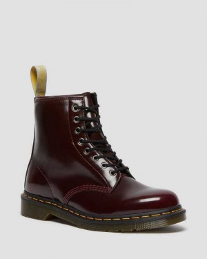 Dr Martens Vegan 1460 Lace Up Boots Pink Red | 13PFQHKSW