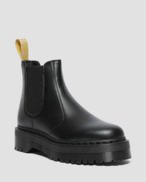 Dr Martens Vegan 2976 Felix Platform Chelsea Boots Black | 01QFVEOKW