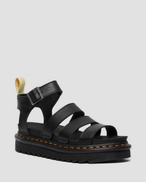 Dr Martens Vegan Blaire Felix Gladiator Sandals Black | 01NCDPAZU