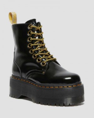 Dr Martens Vegan Jadon Max Platform Boots Black | 15BFZWQCY