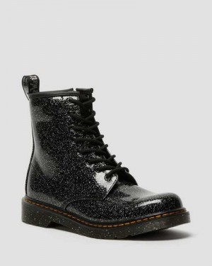 Dr Martens Youth 1460 Glitter Lace Up Boots Black | 37CBVEKMF