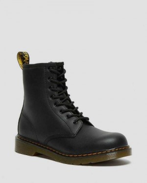 Dr Martens Youth 1460 Softy T Leather Lace Up Boots Black | 05QUBDWHK