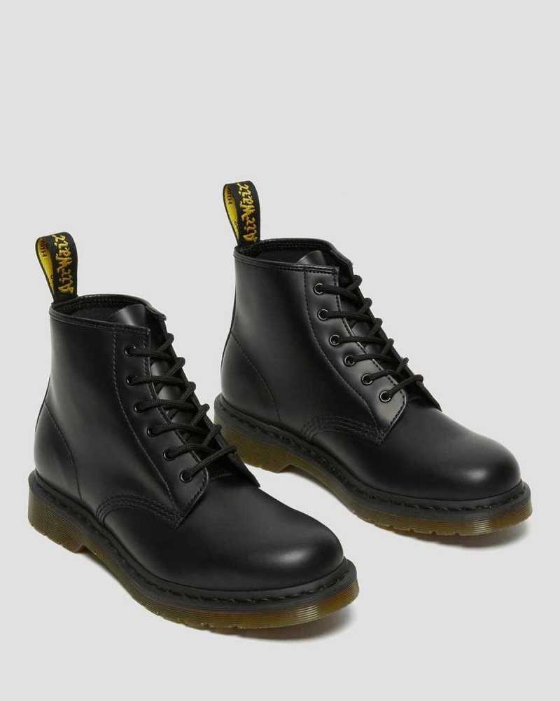 Dr Martens 101 Smooth Leather Ankle Boots Black | 13ESOYZNK