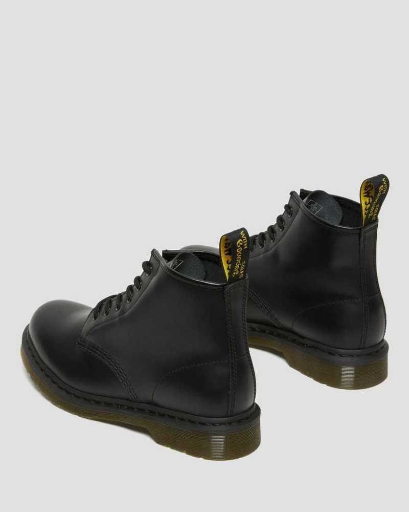 Dr Martens 101 Smooth Leather Ankle Boots Black | 13ESOYZNK