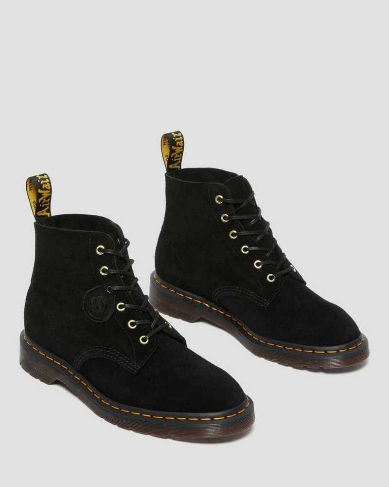 Dr Martens 101 Suede Ankle Boots Black | 10BKAIQCT