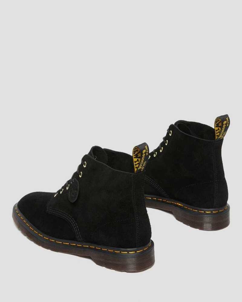 Dr Martens 101 Suede Ankle Boots Black | 10BKAIQCT